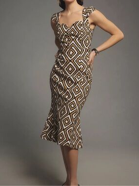 Anthropologie Maeve "The Cecily Fit & Flare Dress" |Midi Dress | Size M